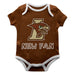 Lehigh University Mountain Hawks Vive La Fete Infant Game Day Brown Short Sleeve Onesie New Fan Logo and Mascot Bodysuit