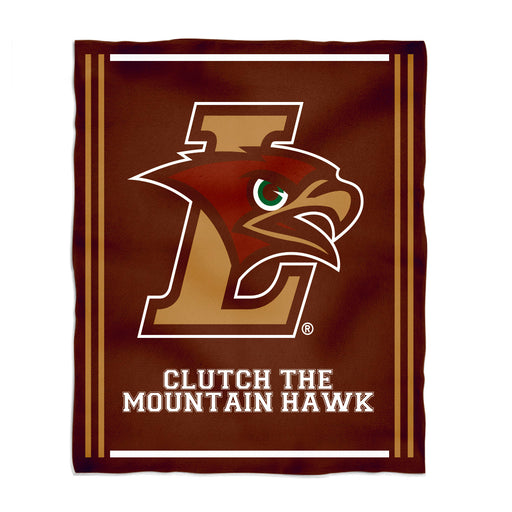 Lehigh University Mountain Hawks Vive La Fete Kids Game Day Brown Plush Soft Minky Blanket 36 x 48 Mascot