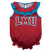 Loyola Marymount Lions Red Sleeveless Ruffle Onesie Logo Bodysuit by Vive La Fete