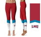 Loyola Marymount Lions Vive la Fete Game Day Collegiate Ankle Color Block Women Red White Yoga Leggings - Vive La Fête - Online Apparel Store