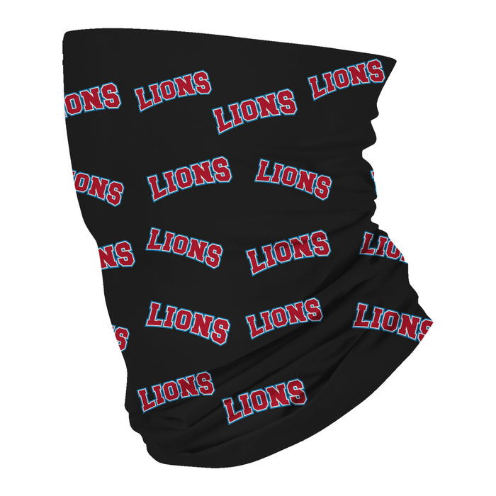 Loyola Marymount Lions Neck Gaiter Black All Over Logo LMU - Vive La Fête - Online Apparel Store
