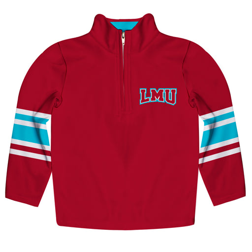 Loyola Marymount Lions Vive La Fete Game Day Red Quarter Zip Pullover Stripes on Sleeves - Vive La Fête - Online Apparel Store