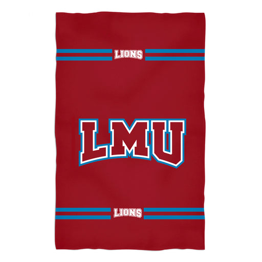 Loyola Marymount Lions Vive La Fete Game Day Absorvent Premium Red Beach Bath Towel 51 x 32" Logo and Stripes" - Vive La Fête - Online Apparel Store