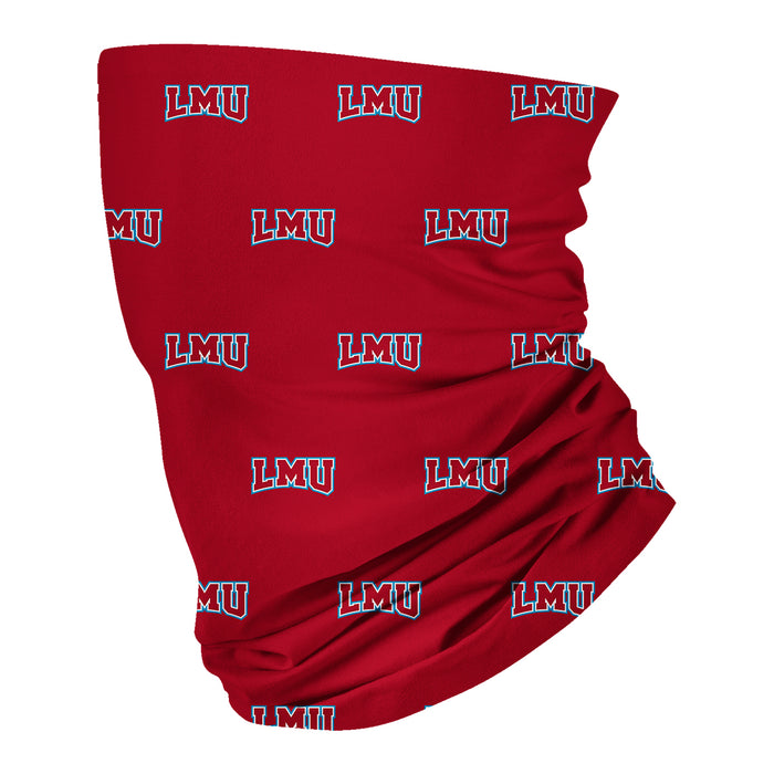 LMU Lions Vive La Fete All Over Logo Game Day  Collegiate Face Cover Soft 4-Way Stretch Two Ply Neck Gaiter - Vive La Fête - Online Apparel Store