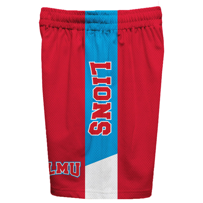 Loyola Marymount Lions Vive La Fete Game Day Red Stripes Boys Solid Blue Athletic Mesh Short - Vive La Fête - Online Apparel Store