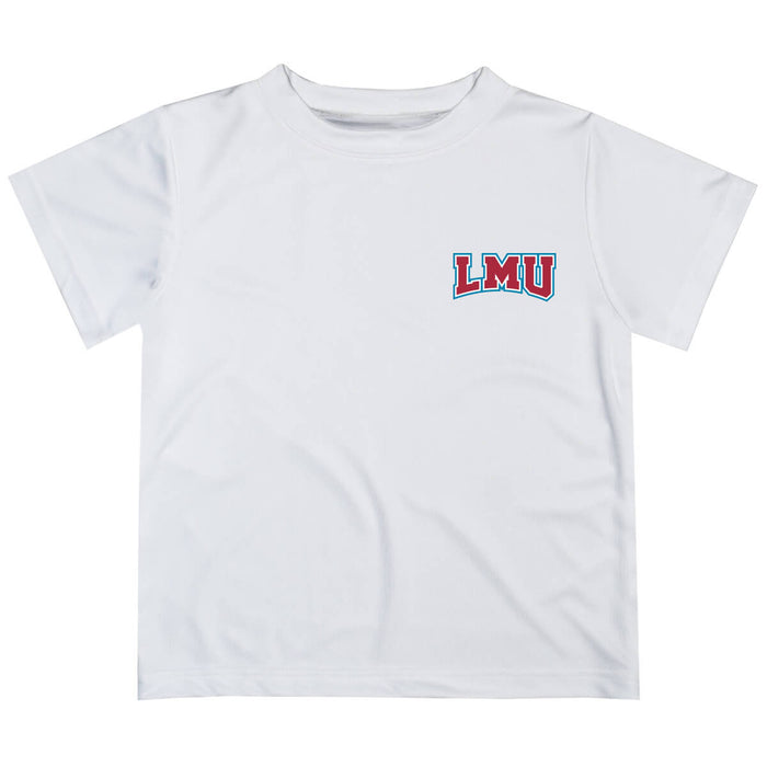 Loyola Marymount Lions Hand Sketched Vive La Fete Impressions Artwork Boys White Short Sleeve Tee Shirt