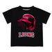 Loyola Marymount Lions Original Dripping Baseball Helmet Black T-Shirt by Vive La Fete