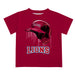 Loyola Marymount Lions Original Dripping Baseball Helmet Red T-Shirt by Vive La Fete