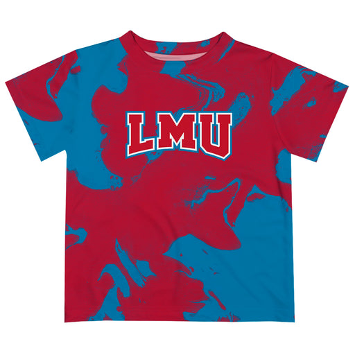 Loyola Marymount Lions Vive La Fete Marble Boys Game Day Red Short Sleeve Tee
