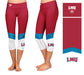 LMU Lions Vive La Fete Game Day Collegiate Ankle Color Block Women Red White Capri Leggings - Vive La Fête - Online Apparel Store