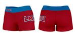 Loyola Marymount Lions Vive La Fete Logo on Thigh & Waistband Red Blue Women Yoga Booty Workout Shorts 3.75 Inseam" - Vive La Fête - Online Apparel Store