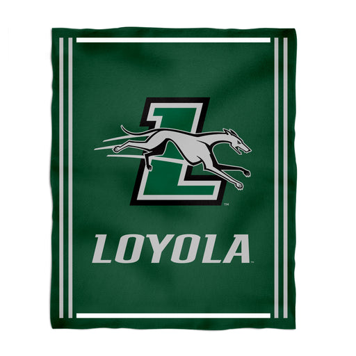 Loyola Maryland Greyhounds  Vive La Fete Kids Game Day Green Plush Soft Minky Blanket 36 x 48 Mascot