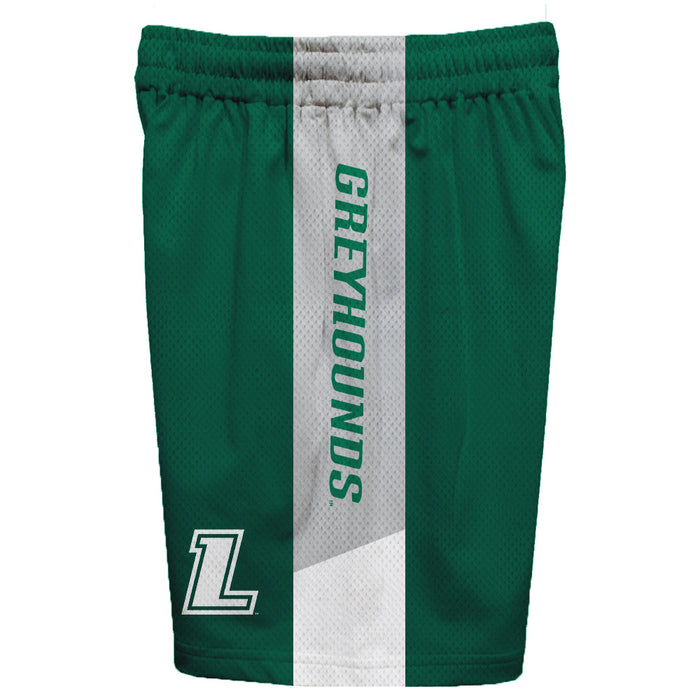 Loyola Maryland Greyhounds Vive La Fete Game Day Green Stripes Boys Solid Gray Athletic Mesh Short - Vive La Fête - Online Apparel Store