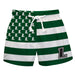 Loyola Maryland Greyhounds Vive La Fete Game Day Green White Flag Swimtrunks V1