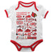University of Louisville Cardinals Hand Sketched Vive La Fete Impressions Artwork Infant White Short Sleeve Onesie Bodys