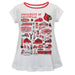 University of Louisville Cardinals Hand Sketched Vive La Fete Impressions Artwork White Short Sleeve Top