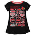 University of Louisville Cardinals Hand Sketched Vive La Fete Impressions Artwork Black Short Sleeve Top