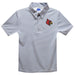 University of Louisville Cardinals Embroidered Gray Stripes Short Sleeve Polo Box Shirt