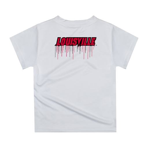 University of Louisville Cardinals Original Dripping Football Helmet T-Shirt by Vive La Fete - Vive La Fête - Online Apparel Store