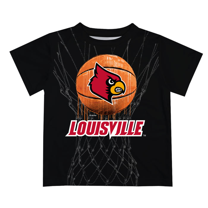 University of Louisville Cardinals Original Dripping Ball Black T-Shirt by Vive La Fete