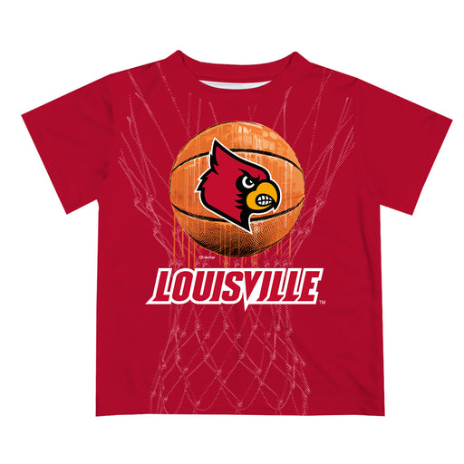 University of Louisville Cardinals Dripping Ball Red T-Shirt by Vive La Fete