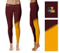 Loyola Ramblers LUC Vive la Fete Game Day Collegiate Leg Color Block Women Maroon Gold Yoga Leggings - Vive La Fête - Online Apparel Store
