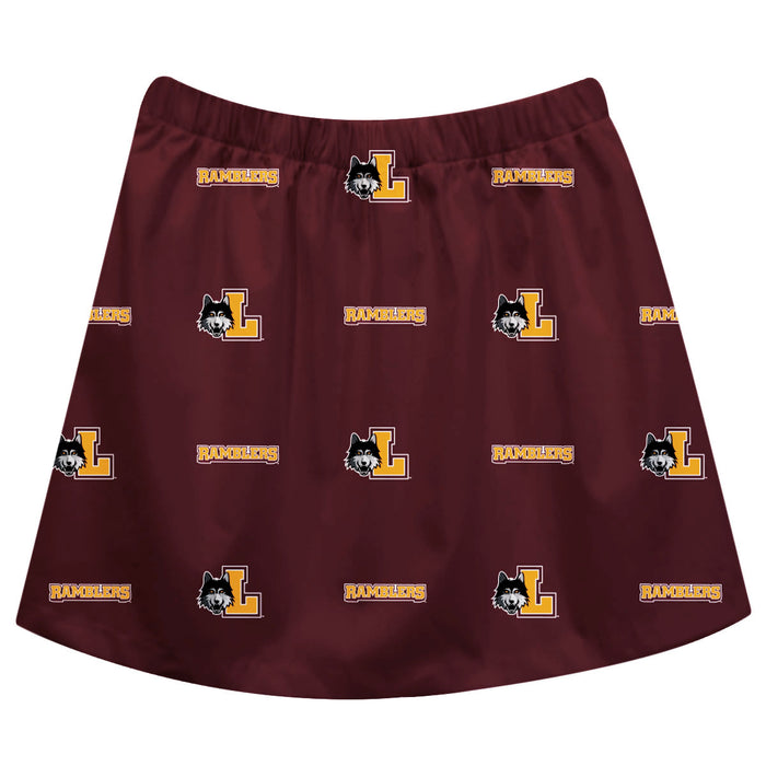 Loyola University Chicago Ramblers Skirt Maroon All Over Logo - Vive La Fête - Online Apparel Store