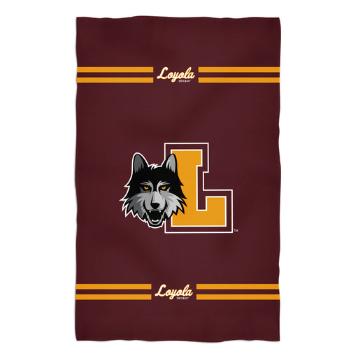 Loyola Ramblers Vive La Fete Game Day Absorvent Premium Maroon Beach Bath Towel 51 x 32" Mascot and Stripes" - Vive La Fête - Online Apparel Store