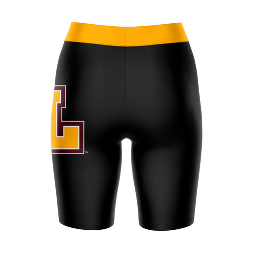 Loyola Ramblers LUC Vive La Fete Game Day Logo on Thigh and Waistband Black and Gold Women Bike Short 9 Inseam" - Vive La Fête - Online Apparel Store