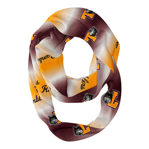 Loyola Ramblers LUC Vive La Fete All Over Logo Game Day Collegiate Women Ultra Soft Knit Infinity Scarf
