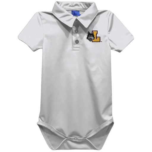 Loyola University Chicago Ramblers Embroidered White Solid Knit Polo Onesie