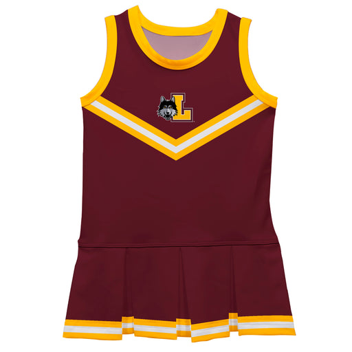 Loyola Ramblers LUC Vive La Fete Game Day Maroon Sleeveless Cheerleader Dress