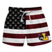 Loyola Ramblers LUC Vive La Fete Game Day Maroon White Black Flag Swimtrunks V1