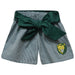 Southeastern Louisiana Lions Embroidered Hunter Green Gingham Girls Short with Sash