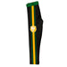 Southeastern Louisiana Lions Vive La Fete Girls Game Day Black with Green Stripes Leggings Tights