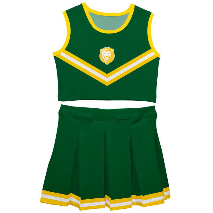 Southeastern Louisiana Lions Vive La Fete Game Day Green Sleeveless Cheerleader Set
