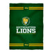 Southeastern Louisiana Lions Vive La Fete Game Day Warm Lightweight Fleece Green Throw Blanket 40 X 58 Logo and Stripes