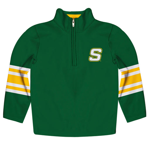 Southeastern Louisiana Lions Vive La Fete Game Day Green Quarter Zip Pullover Stripes on Sleeves