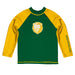 Southeastern Louisiana Lions Vive La Fete Logo Green Gold Long Sleeve Raglan Rashguard