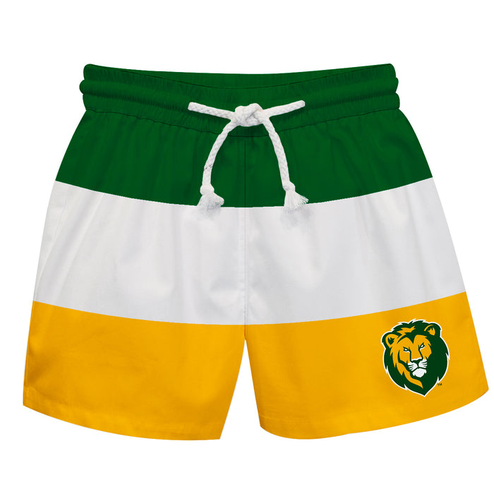 Southeastern Lions Vive La Fete Green White Gold Stripes Swimtrunks V1