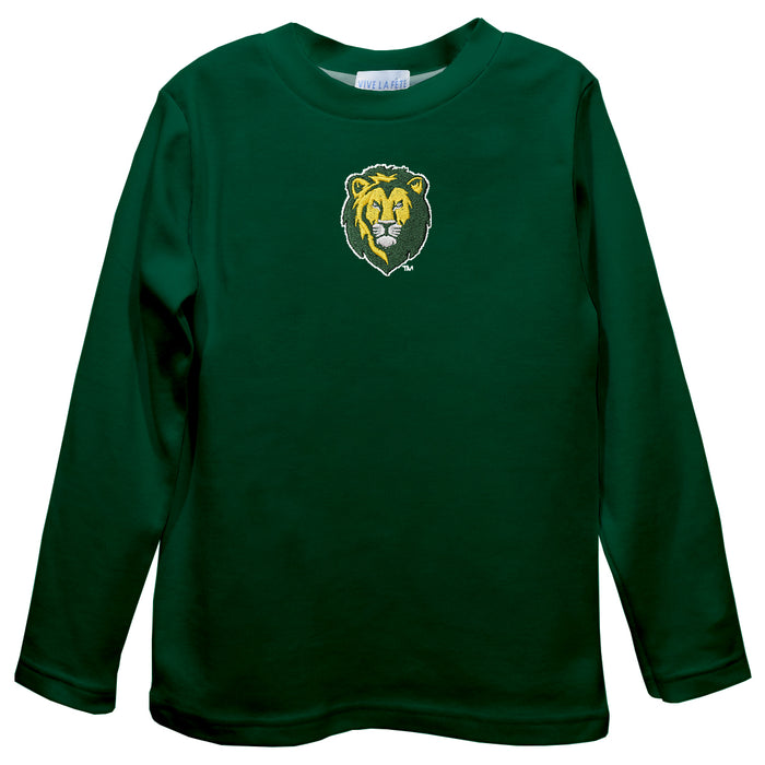 Southeastern Louisiana Lions Embroidered Hunter Green knit Long Sleeve Boys Tee Shirt