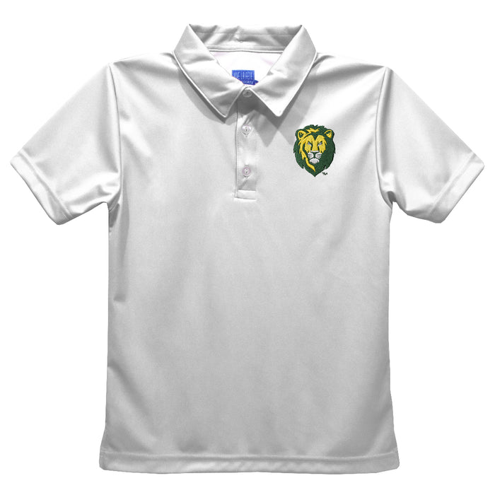 Southeastern Louisiana Lions Embroidered White Short Sleeve Polo Box Shirt