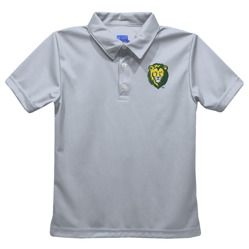 Southeastern Louisiana Lions Embroidered Gray Short Sleeve Polo Box Shirt