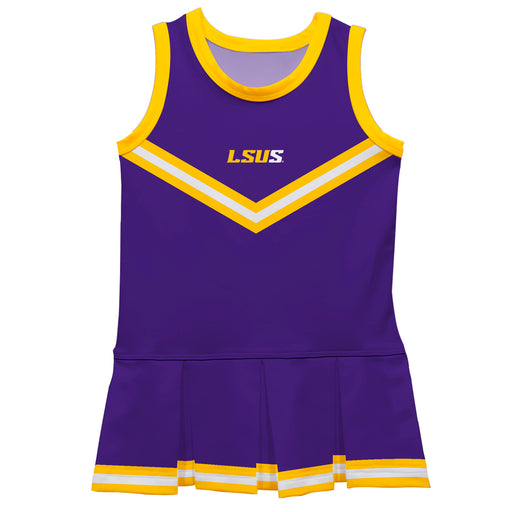 LSU Shreveport LSUS Pilots Vive La Fete Game Day Purple Sleeveless Cheerleader Dress