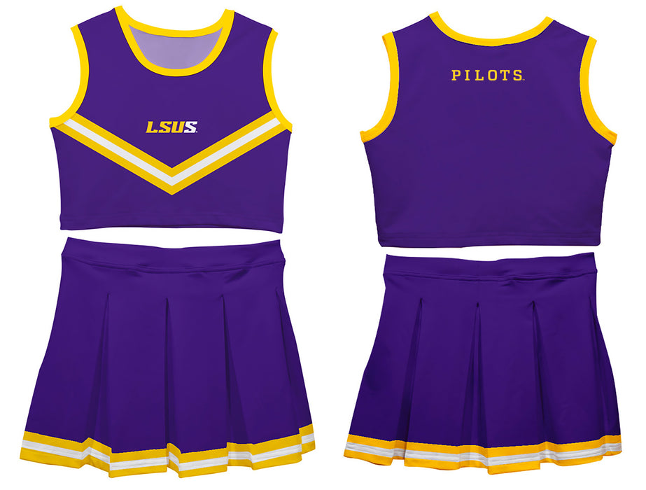 LSU Shreveport LSUS Pilots Vive La Fete Game Day Purple Sleeveless Cheerleader Set - Vive La Fête - Online Apparel Store
