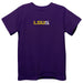 LSU Shreveport LSUS Pilots Embroidered Purple knit Short Sleeve Boys Tee Shirt
