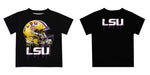 Louisiana State Tigers Original Dripping Football Helmet Black T-Shirt by Vive La Fete - Vive La Fête - Online Apparel Store