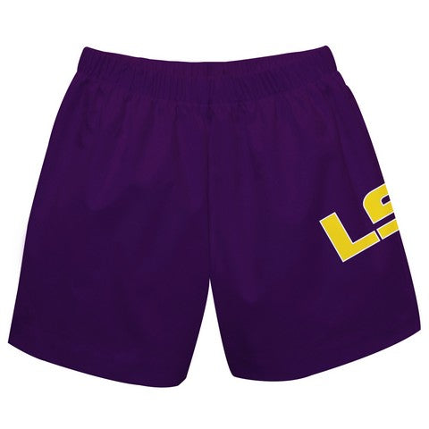 LSU Solid Purple Boys Pull On Short - Vive La Fête - Online Apparel Store