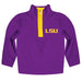 LSU Tigers Purple Fleece Long Sleeve Quarter Zip Pull Over - Vive La Fête - Online Apparel Store