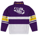 LSU Logo Stripes Purple Long Sleeve Quarter Zip Sweatshirt - Vive La Fête - Online Apparel Store
